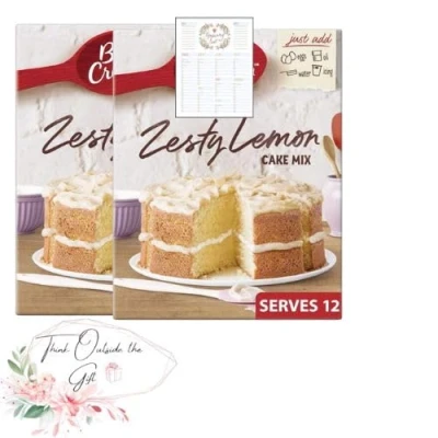 Image of Cake Mix Bundle which Contains Betty Crocker Zesty Lemon 425g Pack of 2 with Grocery List Card