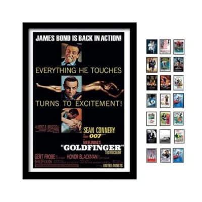 Image of James Bond Goldfinger Excitement A3 Framed Print