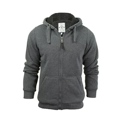 Image of BRAVE SOUL Mens Sweatshirt Jumper &#039;Zone&#039; Sherpa Lined (Zone (Charcoal), XL) (Charcoal)) XL