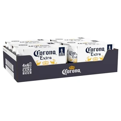 Image of Corona Extra Mexican Lager Beer Can, 24 x 330ml