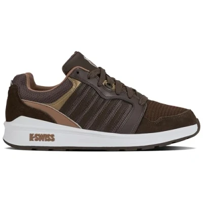 Image of K Swiss Men&#039;s Rival Trainer Sneaker, Chocolate Brown Toasted Coconut, 7 UK