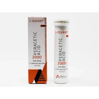 Image of Testallwater Peracetic Acid Test Strips 0 2000 mg/l Range Easy Level Measurement Pack of 100 PLA, PE, PS Materials