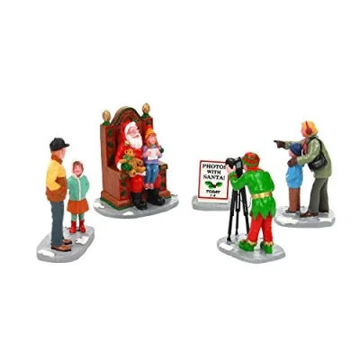 Image of Lemax Christmas Village Photos With Santa Set Of 5 22032