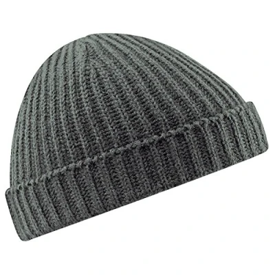 Image of Beechfield Trawler Beanie Baseball Cap, Grey (Smoke Grey), One Size