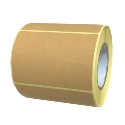 Image of Pack of 300 Kraft Brown Stickers Labels, 75 x 50mm