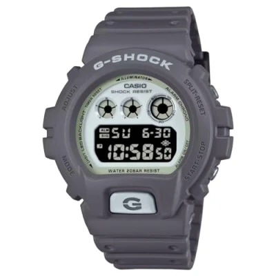 Image of G SHOCK Hidden GLOW DW6900HD Digital watch, Men&#039;s, Size: One Size, Grey