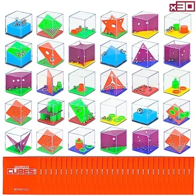 Image of BONNYCO Challenge Cubes Party Bag Fillers for Kids Unisex Pack 30 Bags Fillers, Favours Kids, Pinata Filler Girls and Boys Birthday,