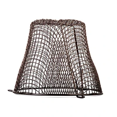 Image of Tower Flue Components CGDK6BR Plastic Coated Circular Boiler Terminal Guard, Brown, 11.5&quot; Dia x 9&quot; D