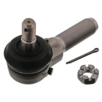 Image of 48570C8010, 4858082100, 48580J5100 Track rod end FEBI BILSTEIN 42777 Front Axle Left with crown nut NISSAN: Patrol Hardtop