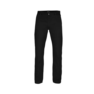 Image of Asquith Fox Chino Summer Regular Cotton Classic Trousers, Black, (Size 34/Medium)