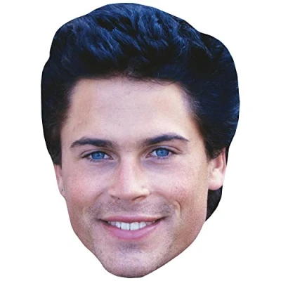 Image of Rob Lowe (Young) Celebrity Mask, Flat Card Face, Fancy Dress Mask