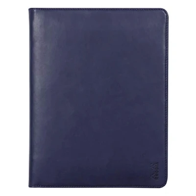 Image of RHODIA 168104C Briefcase Rhodiarama Midnight Blue for Notepads and Notebooks A5 or A5+ Dimensions Closed 19.5x25.5 cm Pocket Tablet Premium Faux Leather