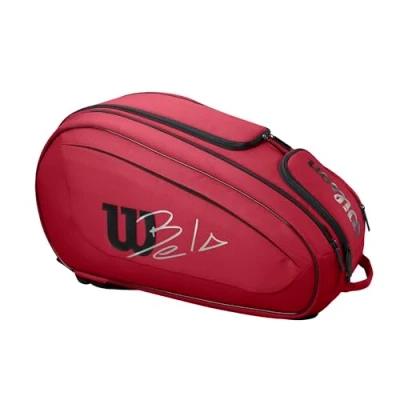 Image of Wilson Bela Super Tour Padel Bag, Holds up to 6 rackets, Red