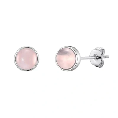 Image of Philip Jones Rose Quartz Stud Earrings