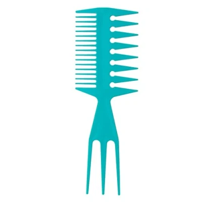 Image of Retro Women Men Oil for Head Styling Hairbrush Wide Tooth Hair Comb Pick Fish Bone Shaped Fork Salon Hairdressing Tool