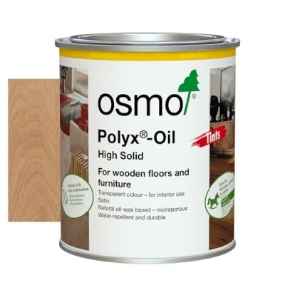 Image of Osmo Polyx® Oil Tints Hard Wax 3067, Light Grey Satin Finish 750ml Durable Wood for Wooden Furniture, Water Resistant Floor Wax, Treatments Ideal Oak, Pine, Spruce, Beech &amp; More