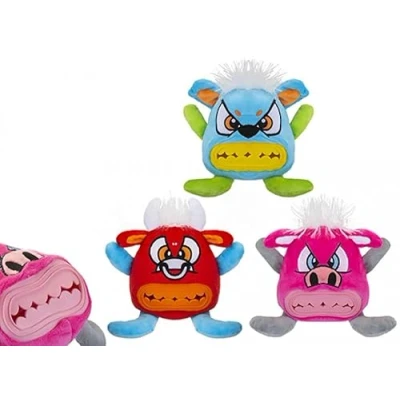 Image of CRUFTS ANGRY ANIMAL TREAT TOY 3 ASSORTED