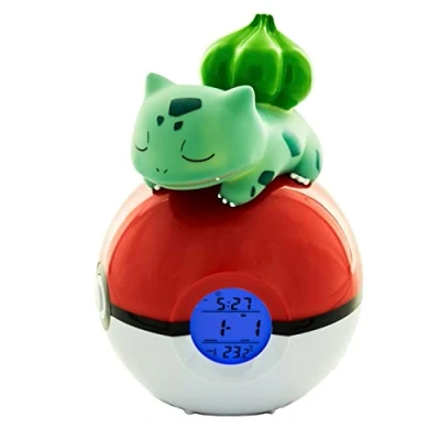 Image of TEKNOFUN 811367 Bulbasaur Pokemon Radio FM Alarm Clock Red/White