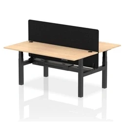 Image of Air B2B 1800x800mm Adjustable 2P Bench Desk CP Maple/Black + Screen