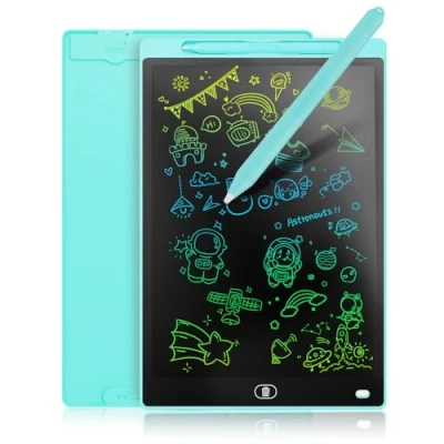 Image of Genialba LCD Drawing Tablet for Kids 8.5 inch, Colorful Writing Tablet, Erasable Pad with Lock Function, Memo Lists, Free Sticker, Toy Gifts 2 3 4 5 6 Year Old Boys Girls(Blue)