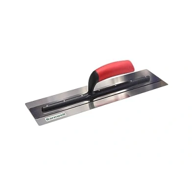 Image of Barnwell PlasterFlex Plastering Trowel with Rubber Handle Finishing Metal Thin Flexible Stainless Steel (11&quot;)