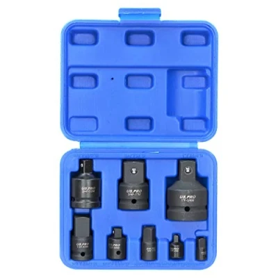Image of 8pc Impacted Impact Socket Adapter Adaptor Reducer Step Up Converter Set
