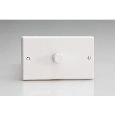 Image of Varilight KQDP601W Leading Edge Dimmer Switch White PVC 600W 1 Gang