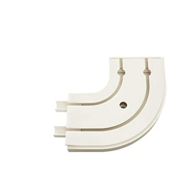 Image of GARDINIA 2 x White Round Arches GE2 with End Finial. For Curtain Tracks 13.5/13.5 cm