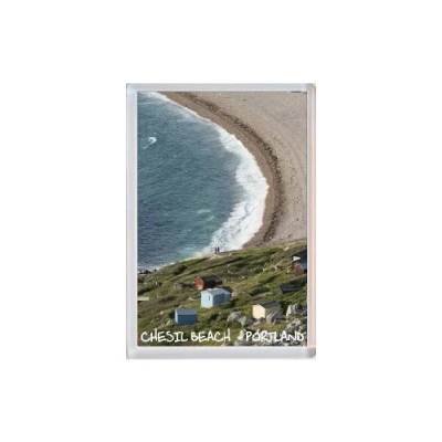 Image of Chesil Beach Huts Portland Jurassic Coast Dorset Novelty Jumbo Fridge Magnet