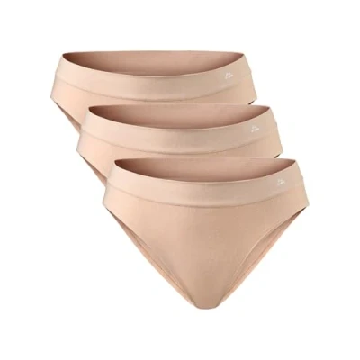 Image of DANISH ENDURANCE 3 Pack Women&#039;s Seamless Bamboo Bikini Panties, Soft, Comfortable Stretch Briefs, Nude Beige, X Small/Small