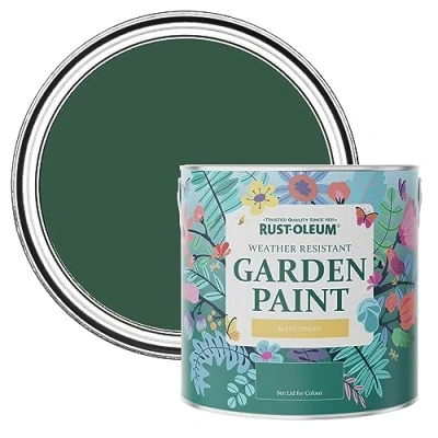 Image of Rust Oleum Green Mould Resistant Garden Paint In Matt Finish The Pinewoods 2.5L