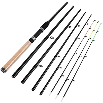Image of Sougayilang Feeder Rod with 3 Tips Protable Fishing Pole Spinning Casting Travel Full Assortment Action Carp Coarse