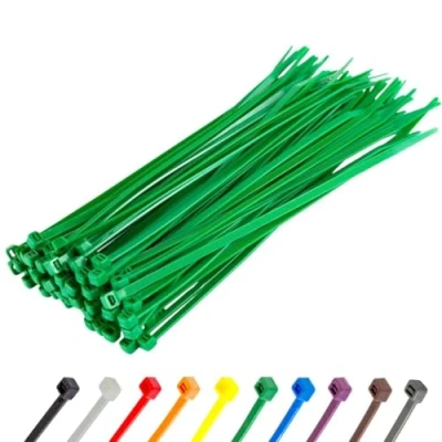 Image of Gocableties Green Cable Ties, 300mm x 3.6mm, Pack of 100, 12 Premium Nylon Zip Multi Purpose Plastic Tie Wraps, Secure Self Locking Mechanism, for Home, Garden, Office and DIY