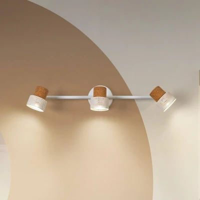 Image of LEDVANCE LED downlight Cork, GU10, 3 bulb,, long, white