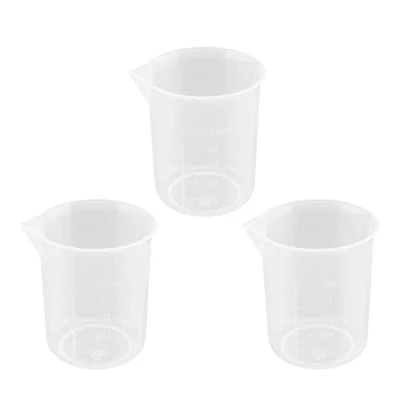 Image of Othmro 50ml Plastic Measuring Jug, Small Cup Transparent Liquid Container Graduated Beaker for Baking Cooking Kitchen Lab Measure Tool 6pcs