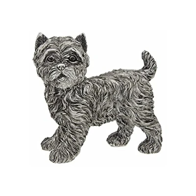 Image of Shudehill Giftware Textured Silver Standing Westie Figurine 15cm