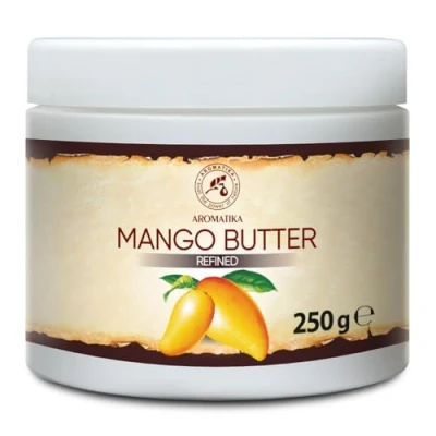 Image of Mango Butter 250ml Pure &amp; Natural Mangifera Indica Seed Oils Body Oil Hair Moisturizer Ideal for Skin Nails Lips Face Care
