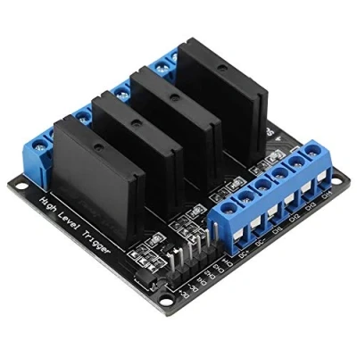 Image of 5V 4 Channel solid state relay Module DC AC High Level Trigger with Fuse 2A ch arduino