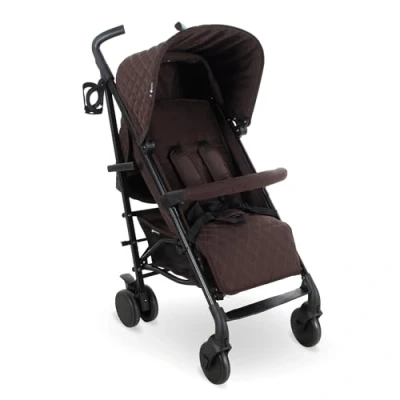 Image of My Babiie MB51 Stroller from Birth to 4 Years (22kg), Lightweight, Umbrella Fold, Travel Buggy for Toddlers, Pushchair Includes Footmuff, Cup Holder, Rain Cover Chocolate