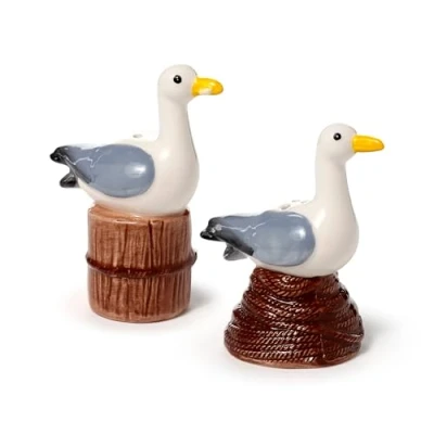 Image of Puckator Seagull Buoy Ceramic Salt &amp; Pepper Set