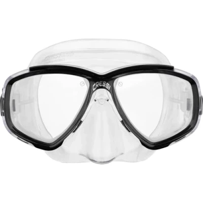 Image of Cressi Perla Mask Separate Glass for Fishing, Freediving, Snorkelling and Diving, Unisex Adult, Transparent/Black