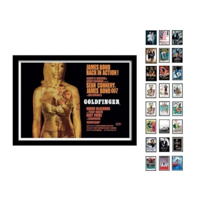Image of James Bond Goldfinger Projection A3 Framed Print