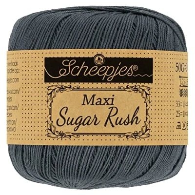 Image of Scheepjes Maxi Sugar Rush 393 Charcoal Yarn 10x50g