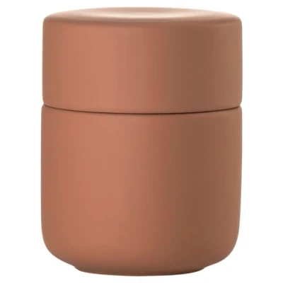 Image of Zone Denmark Ume Jar with Lid Diameter 8.3 x 10.3 cm Terracotta