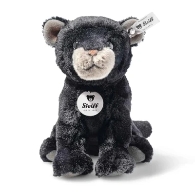 Image of Steiff 067938 Taky baby panther 19 black sitting