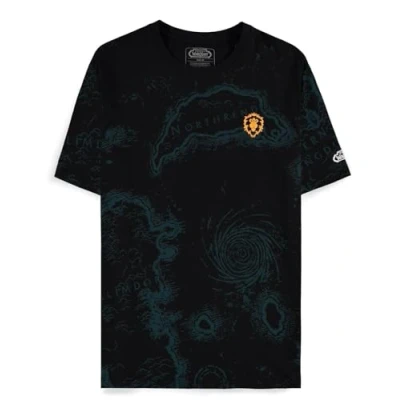 Image of Difuzed Azeroth Map World of Warcraft T Shirt Short Sleeve, Multicoloured, One Size