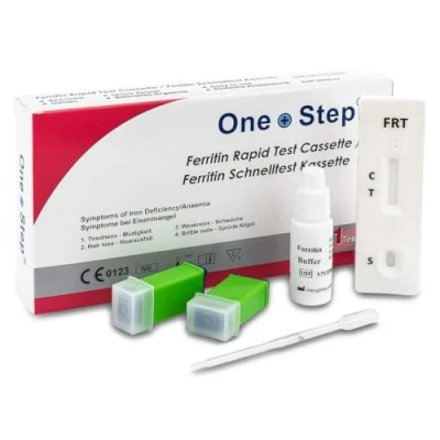 Image of Anaemia Test Kit Iron Deficiency Ferritin Testing Blood Anemia One Step (2 Tests)