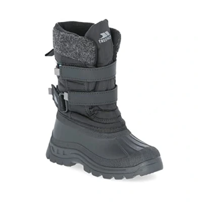 Image of Trespass Boy&#039;s Strachan Ii Snow Boots, Black, 12 UK Child