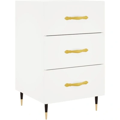 Image of vidaXL Bedside Cabinet White 40x40x66 cm Engineered Wood