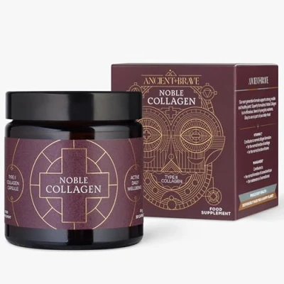 Image of Ancient + Brave Noble Collagen Type 2 Capsules for Joint Health, Healthy Bones &amp; Ligaments Enhanced with Vitamin C, Boswellia Serrata Manganese Gluten Free, Soy 30